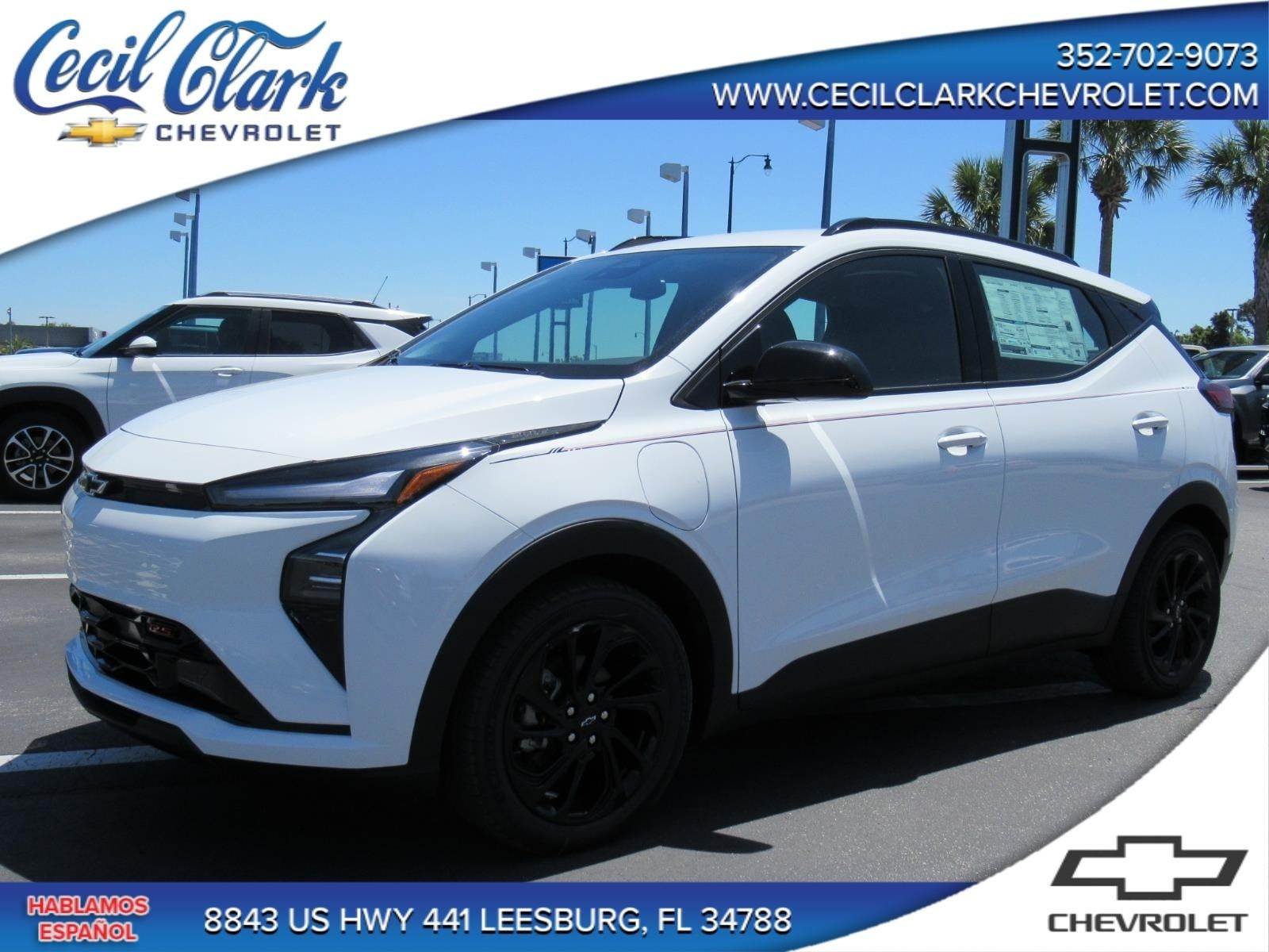 2027 Chevrolet Bolt RS in Summit White — front three-quarter view