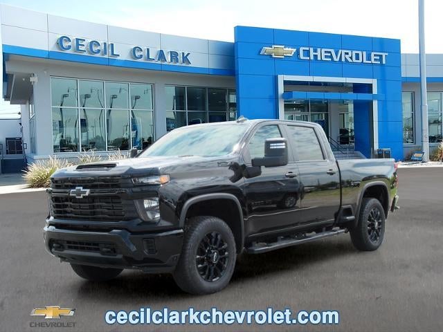 2026 Chevrolet Silverado 2500 HD Custom in Black — front three-quarter view