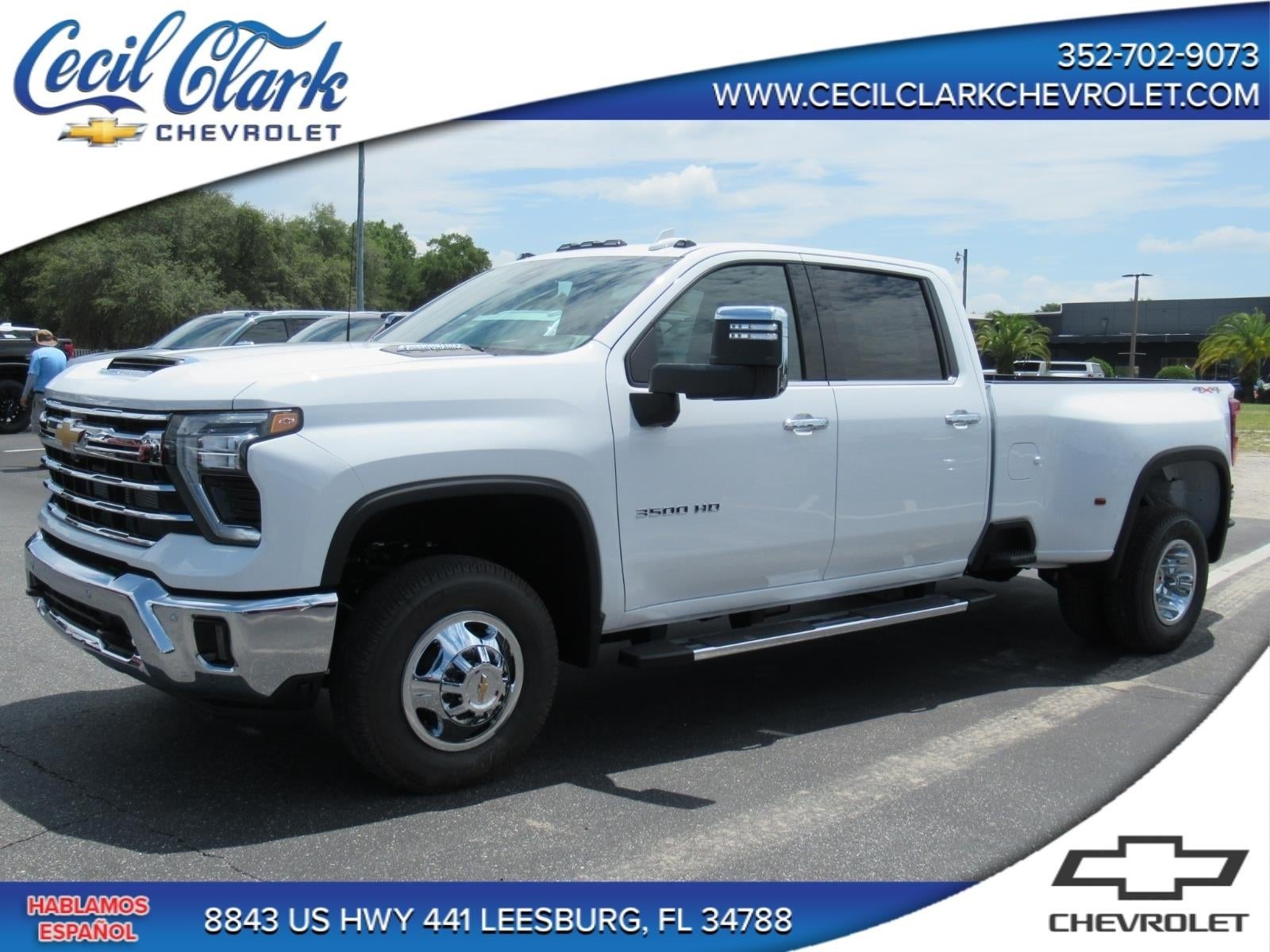 2026 Chevrolet Silverado 3500 HD LTZ DRW in Summit White — front three-quarter view