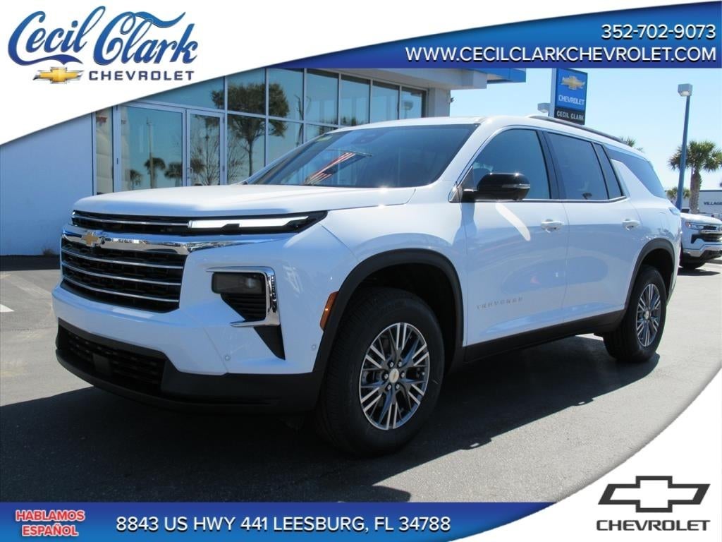 2026 Chevrolet Traverse LT in Summit White — front three-quarter view