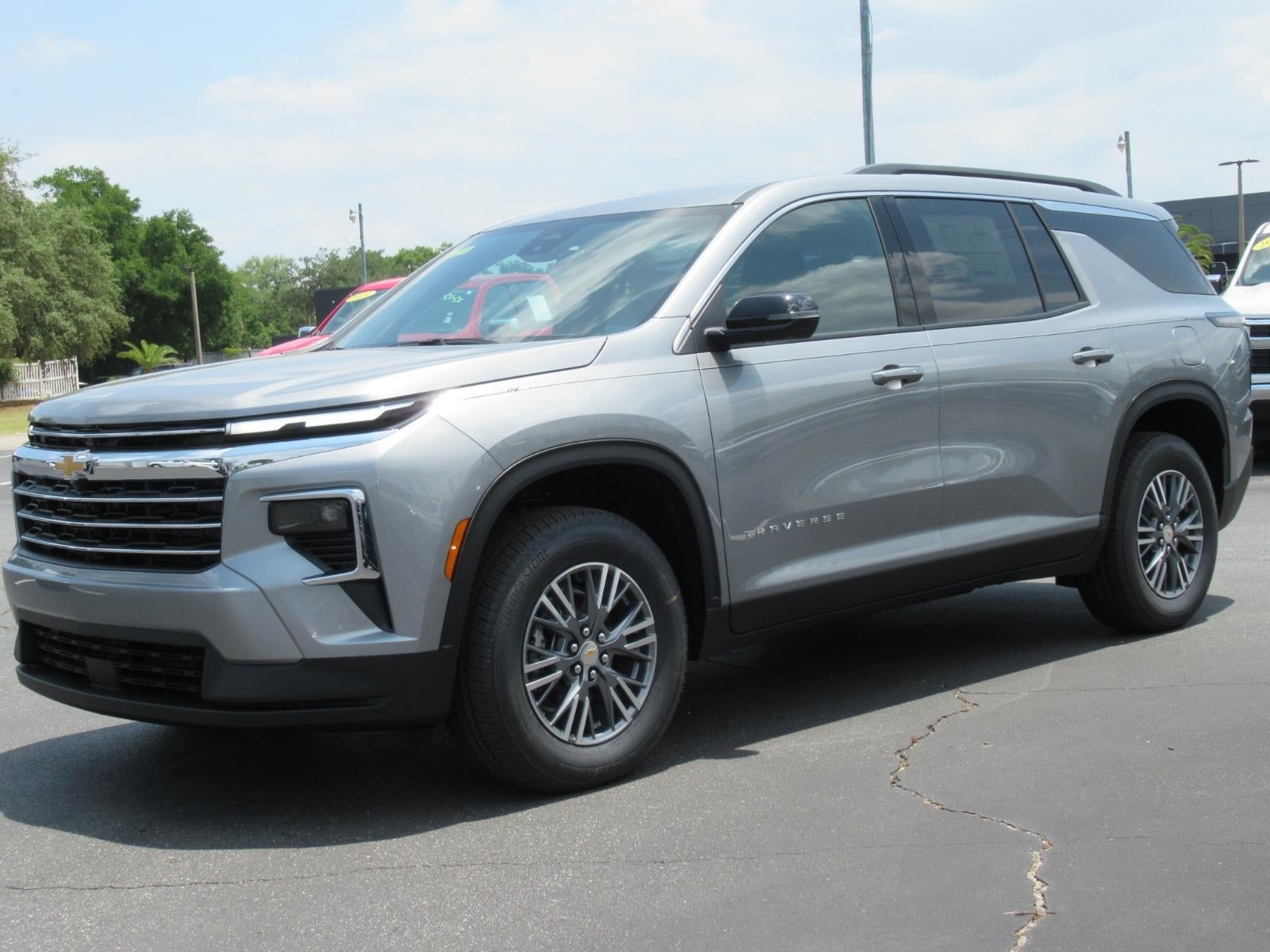 2026 Chevrolet Traverse LT in Sterling Gray Metallic — front three-quarter view