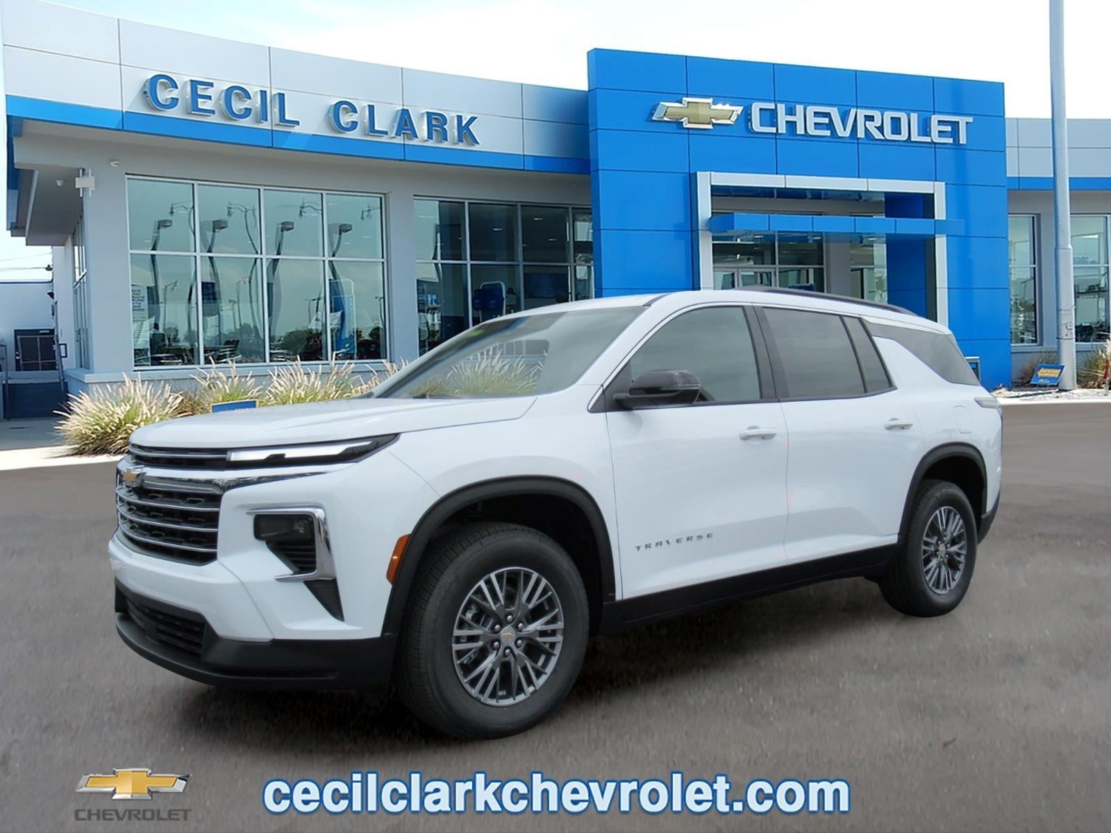 2026 Chevrolet Traverse LT in Summit White — front three-quarter view