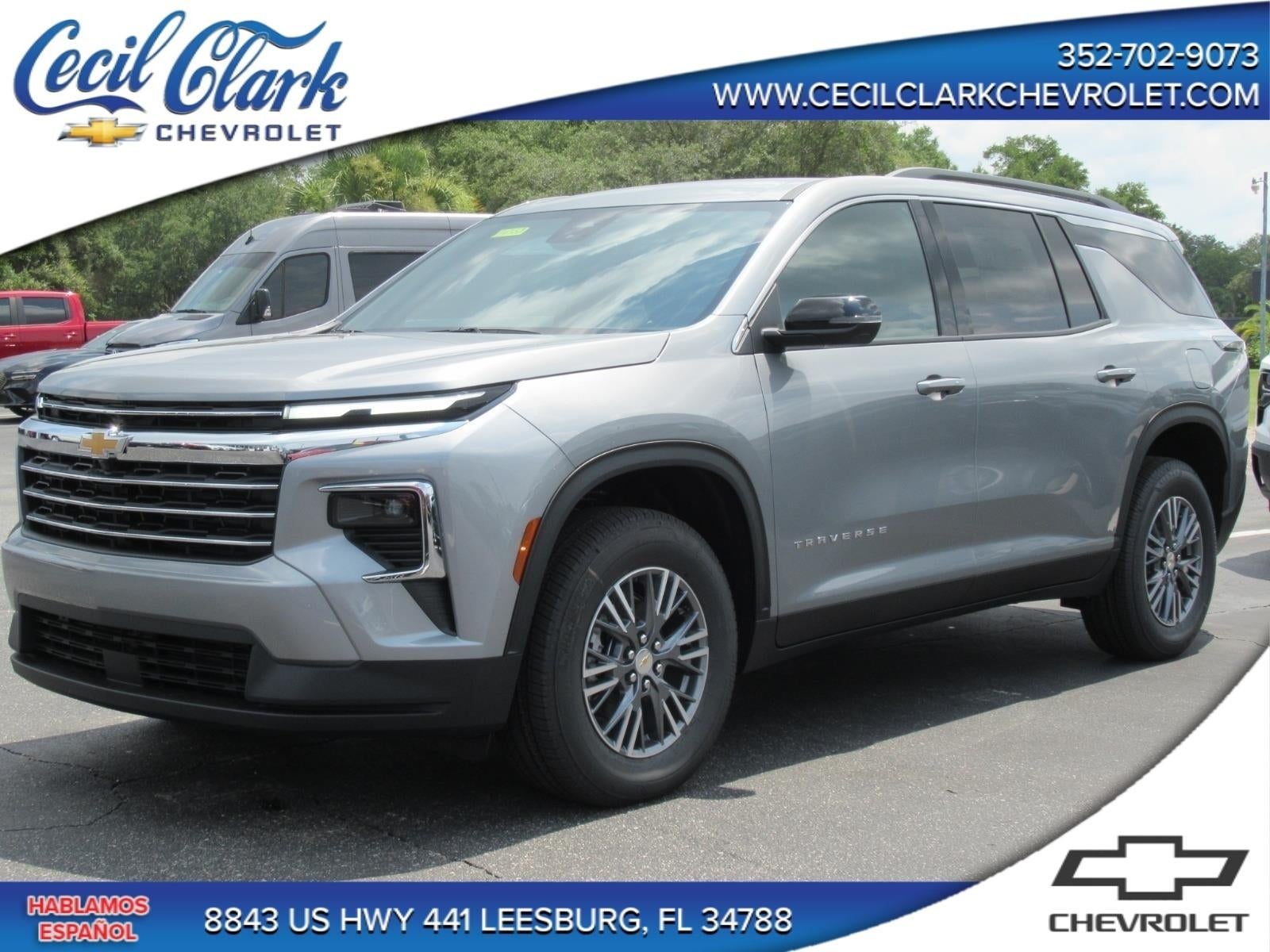 2026 Chevrolet Traverse LT in Sterling Gray Metallic — front three-quarter view