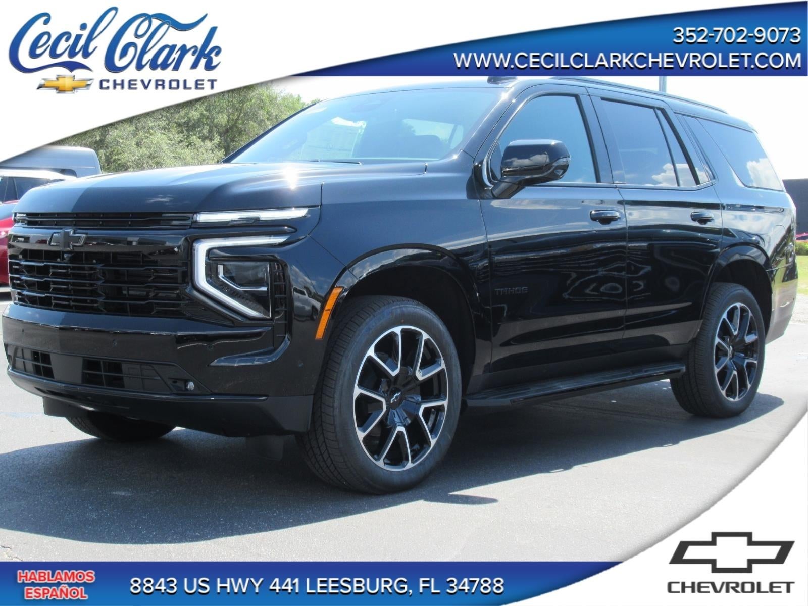 2026 Chevrolet Tahoe RST in Black — front three-quarter view
