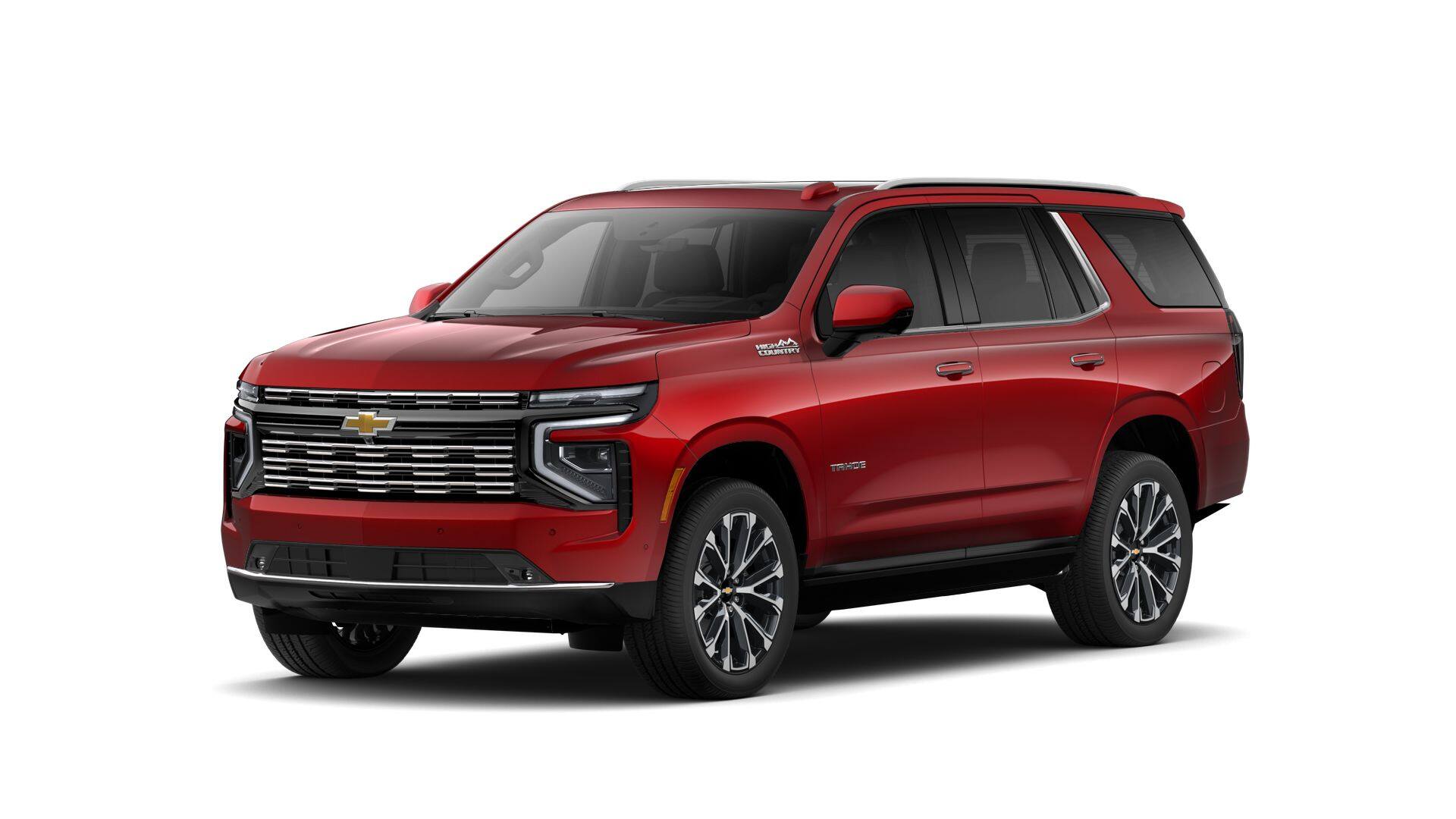 2026 Chevrolet Tahoe High Country in Radiant Red Tintcoat — front three-quarter view