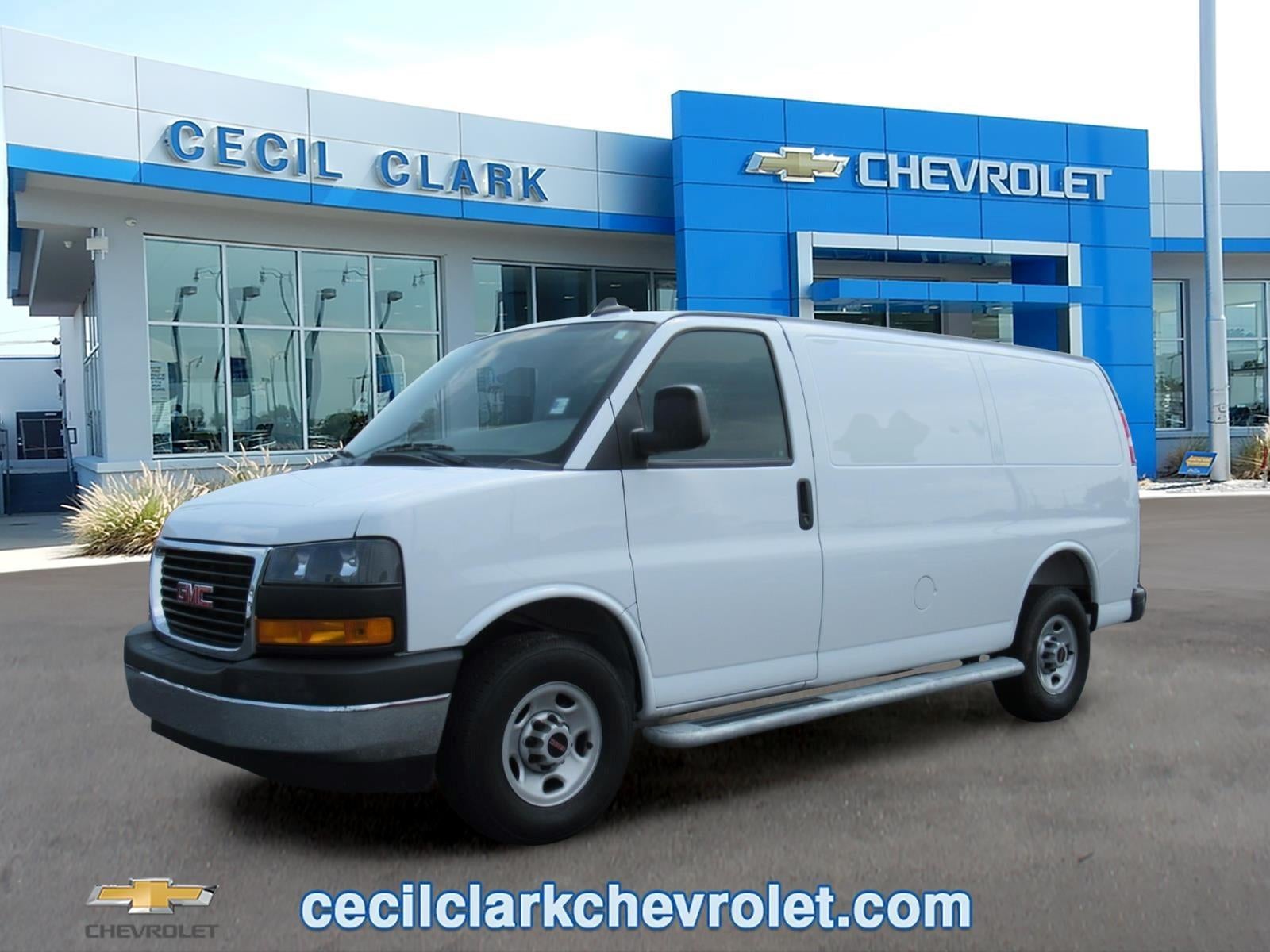 2025 GMC Savana Cargo Base in Summit White — front three-quarter view