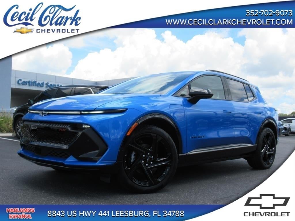2025 Chevrolet Equinox EV RS in Riptide Blue Metallic — front three-quarter view