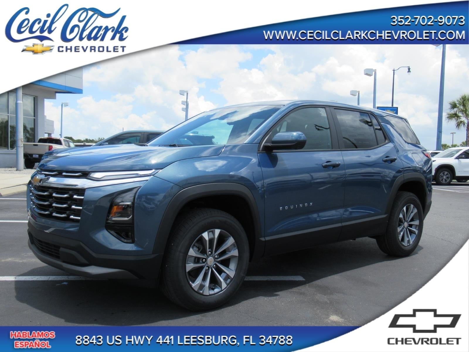 2026 Chevrolet Equinox LT in Lakeshore Blue Metallic — front three-quarter view