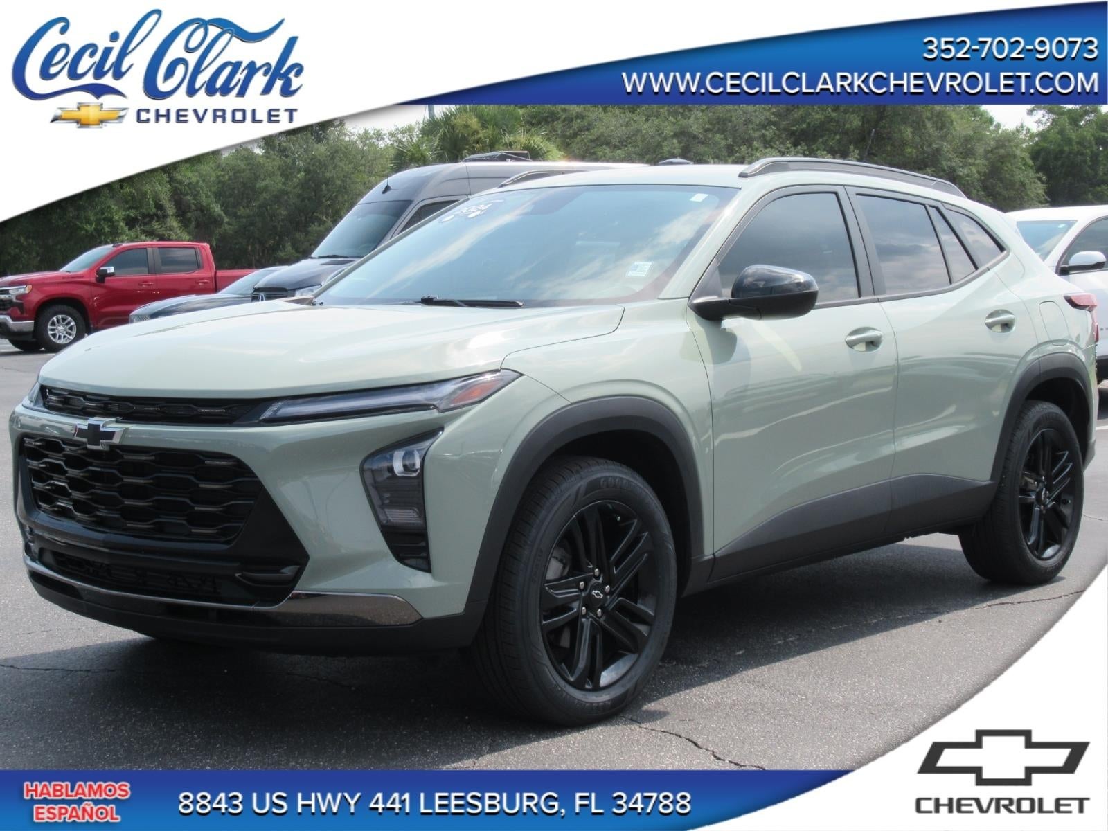 2024 Chevrolet Trax ACTIV in Cacti Green — front three-quarter view